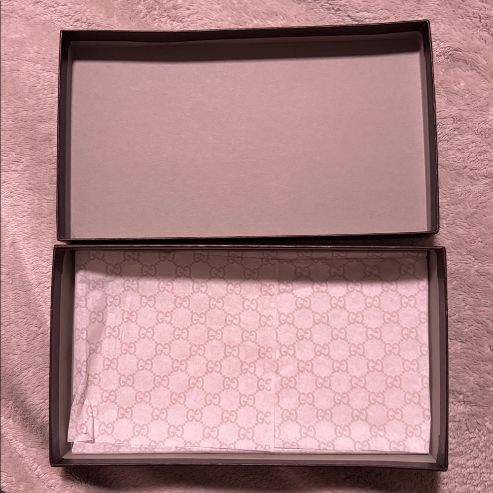 Gucci Embossed Dark Brown Wallet Gift Box… 6x10 Inches… Comes w Tissue Paper - Picture 3 of 4